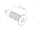 Countersunk head screw M6x10 DIN 7991 – stainless steel A2 (AISI 304), hexagon socket 000-815 (2)