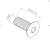 Countersunk head screw M6x16 DIN 7991 – stainless steel A2 (AISI 304), hexagonal socket 000-816 (2)