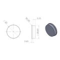 Kozza aluminium end cap for all-glass balustrade profiles KE 105 / KE 115 – matt anodised 000-847 (3)