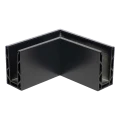 Kozza KE 100 – U-profile internal corner 90° for all-glass balustrades, dark grey 000-855 (1)