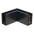Kozza KE 100 – U-profile internal corner 90° for all-glass balustrades, dark grey 000-855 (1)
