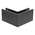 Kozza KE 100 – U-profile internal corner 90° for all-glass balustrades, dark grey 000-855 (2)