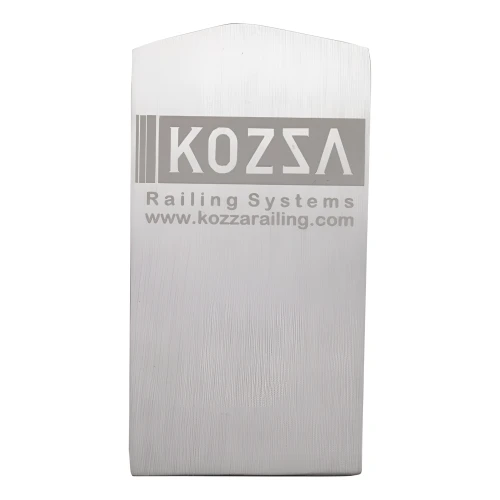 Kozza left side end cap for glass balustrade U profile KE 100 – matt anodised aluminium 000-857 (1)