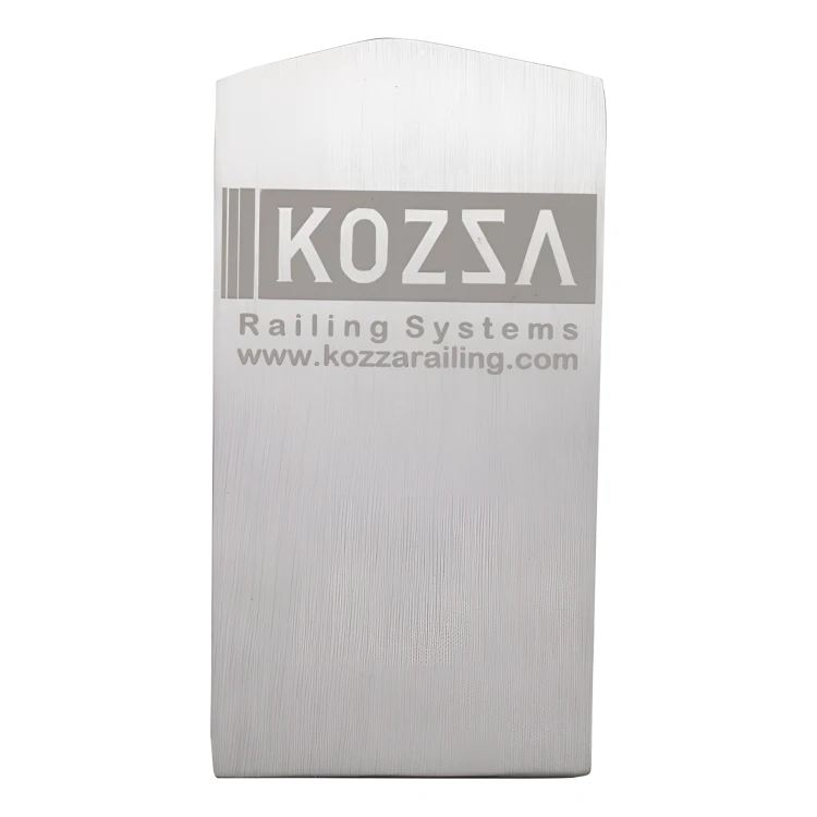 Kozza left side end cap for glass balustrade U profile KE 100 – matt anodised aluminium 000-857 (1)