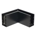 Kozza KE 100 – external corner U profile 90° for all-glass balustrades, dark grey RAL 7021 000-858 (1)