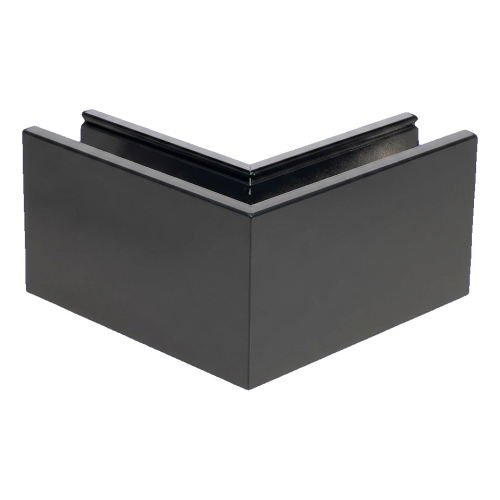 Kozza KE 100 – external corner U profile 90° for all-glass balustrades, dark grey RAL 7021 000-858 (2)