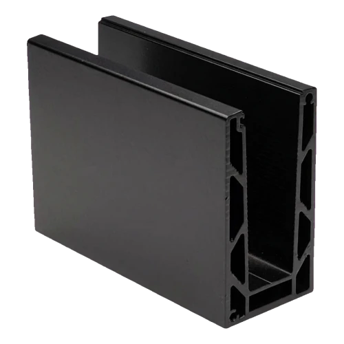 Kozza KE 100 – U-profile for all-glass balustrades 5000 mm black, top mounting 000-861 (1)