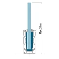 Kozza KE 100 – U-profile for all-glass balustrades 5000 mm black, top mounting 000-861 (2)