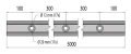 Kozza KE 100 – U-profile for all-glass balustrades 5000 mm black, top mounting 000-861 (6)