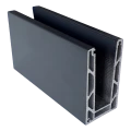 Kozza KE 100 – U-profile for all-glass balustrades 5000 mm dark grey 000-862 (1)