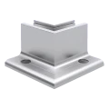 Kozza KE 105 – internal corner L profile 90° for all-glass balustrades, aluminium, matt anodised 000-865 (1)