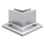 Kozza KE 105 – internal corner L profile 90° for all-glass balustrades, aluminium, matt anodised 000-865 (1)
