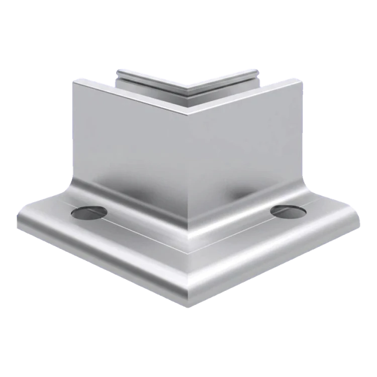 Kozza KE 105 – internal corner L profile 90° for all-glass balustrades, aluminium, matt anodised 000-865 (1)