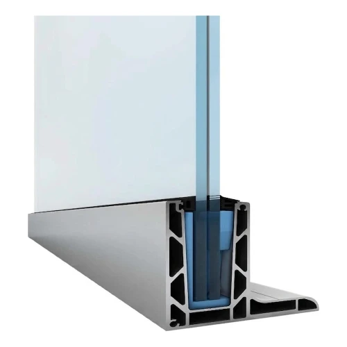 Kozza KE 105 – L-type aluminium profile for full-glass balustrades 5000 mm 000-871 (1)
