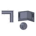 Kozza KE 120 – U-profile internal 90° corner for all-glass balustrades, side mounting 000-873 (2)