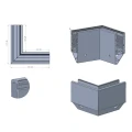 Kozza KE 120 – U profile corner 90° for all-glass balustrades, external, side mounting 000-874 (2)