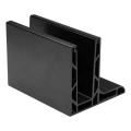 Kozza KE 105 – aluminium L profile for all-glass balustrades 5000 mm black 000-872 (1)