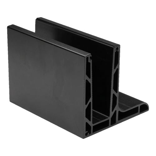 Kozza KE 105 – aluminium L profile for all-glass balustrades 5000 mm black 000-872 (1)