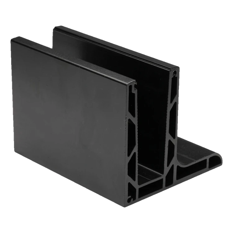 Kozza KE 105 – aluminium L profile for all-glass balustrades 5000 mm black 000-872 (1)