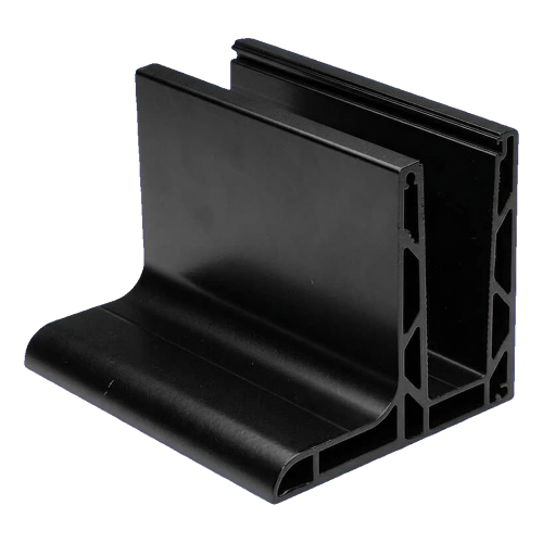 Kozza KE 105 – aluminium L profile for all-glass balustrades 5000 mm black 000-872 (2)