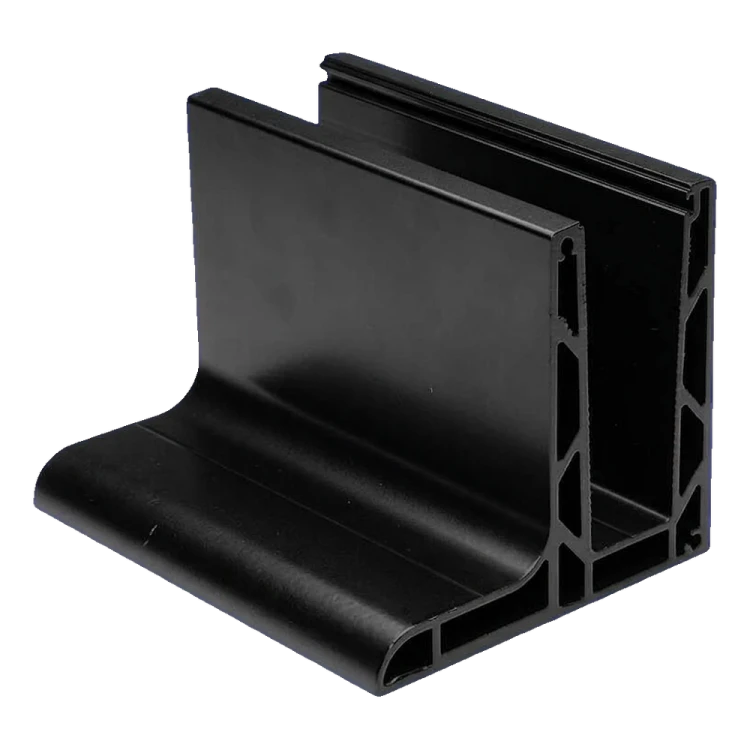 Kozza KE 105 – aluminium L profile for all-glass balustrades 5000 mm black 000-872 (2)
