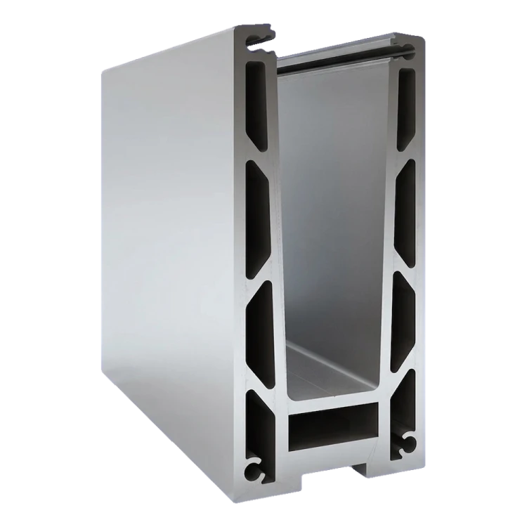 Kozza KF 1000 – U-profile aluminium profile for all-glass balustrades 5000 mm with drainage 000-878 (2)