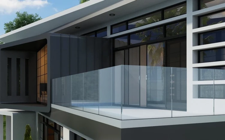 Kozza KF 1000 – U-profile aluminium profile for all-glass balustrades 5000 mm with drainage 000-878 (4)