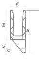 Kozza KE 120 – U-profile for all-glass balustrades 5000 mm, side mounting 000-877 (8)