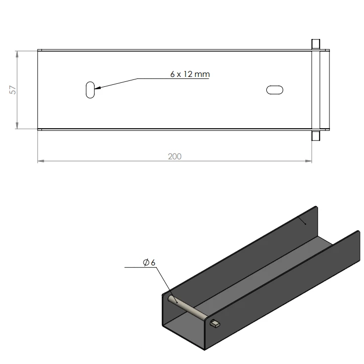 C-profile - Connector for plinth 200x55 green GPV-700-23 (3)