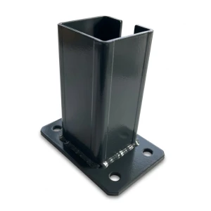 Base for fence post 80x80 mm 8 mm graphite