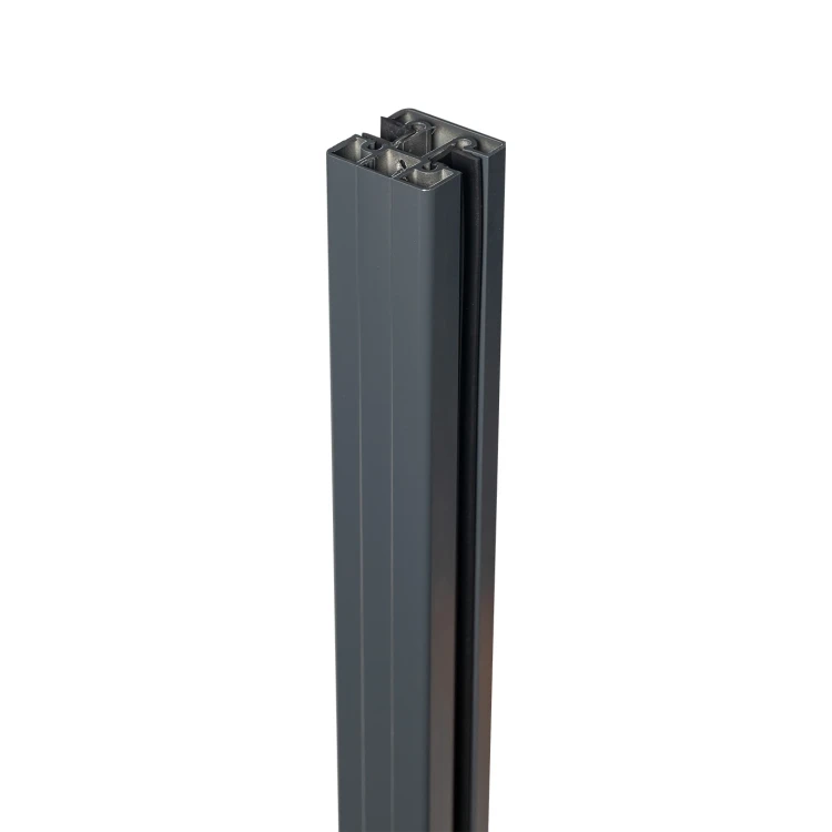 Corner railing post 45x45x1283mm glass 8.72mm dark grey Kozza KR7500 000-890 (4)