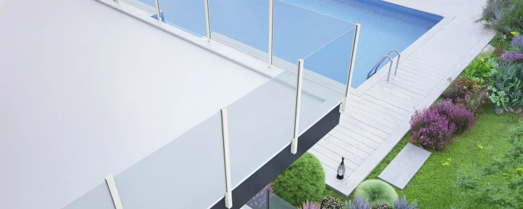Corner railing post 45x45x1283mm glass 8.72mm dark grey Kozza KR7500 000-890 (10)