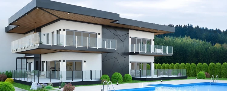 Corner railing post 45x45x1283mm glass 8.72mm dark grey Kozza KR7500 000-890 (11)