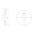 PSG spacer for point fixing brackets ø 50 mm / 5 mm – slotted hole, AISI 304 satin 000-896 (2)