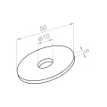 PSG spacer for point fixings fi 50 mm – stainless steel washer AISI 304 satin 000-899 (2)