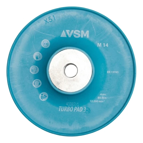 VSM Turbo Pad 3 – Ribbed Backing Pad for Fibre Discs 125 mm M14 000-933 (1)