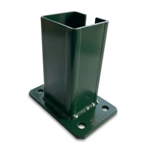 Fence post base 80x80 mm 8 mm green