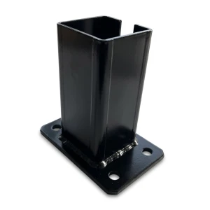 Fence post base 80x80 mm 8 mm black