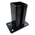 Fence post base 80x80 mm 8 mm black 000-786 (2)