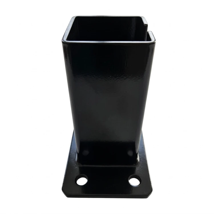 Fence post base 80x80 mm 8 mm black 000-786 (3)