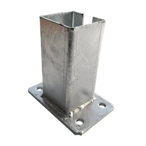 Fence post base 80x80 mm 8 mm galvanised