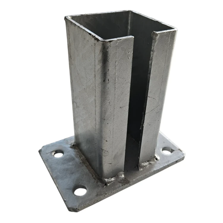Fence post base 80x80 mm 8 mm galvanised 000-785 (2)
