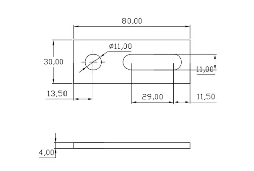 Mounting adapter - flat angle 1.4016 PV-07-01 (2)