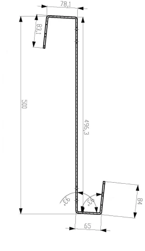 Roof hook S500 for pitched roofs PV-08-03 (2)