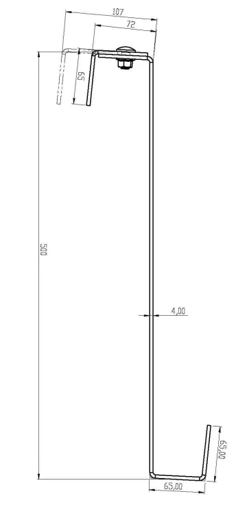 Roof hook S500 adjustable for pitched roofs PV-08-09 (2)
