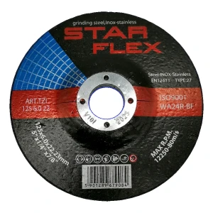 StarFlex grinding (stock removal) disc T27 125×6.0 mm steel and INOX