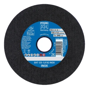 PFERD EHT 125-1.0 SG INOX – cutting disc for steel and stainless steel 125 × 1.0 mm pack of 25 pieces