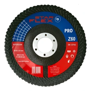 Starflex PRO – Flap disc for fillet welds 125 mm, Z60 grit