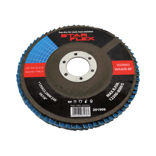 Star Flex – flat flap disc T27 125 mm zirconia grain 40 INOX 000-968 (1)