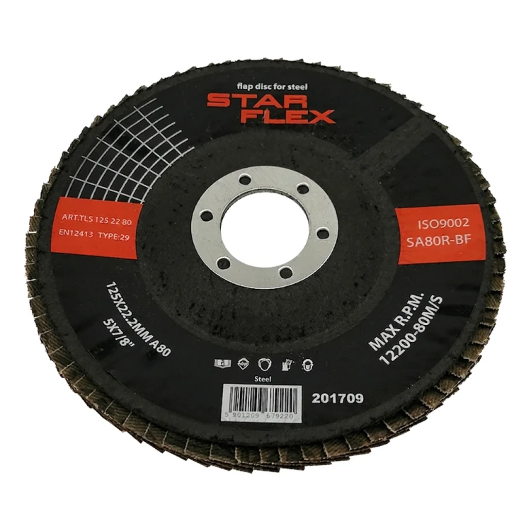 Star Flex curved flap disc T29 125 mm for steel – grit 80 000-973 (1)